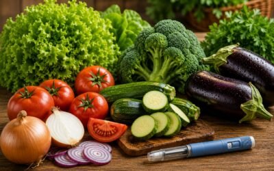 canetas emagrecedoras e hortaliças e frutas