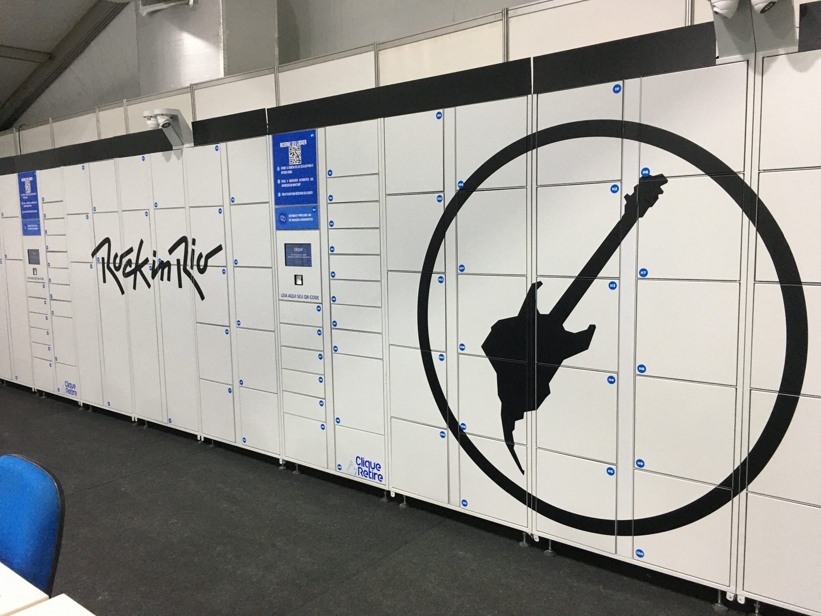 smart lockers no Rock in Rio - foto