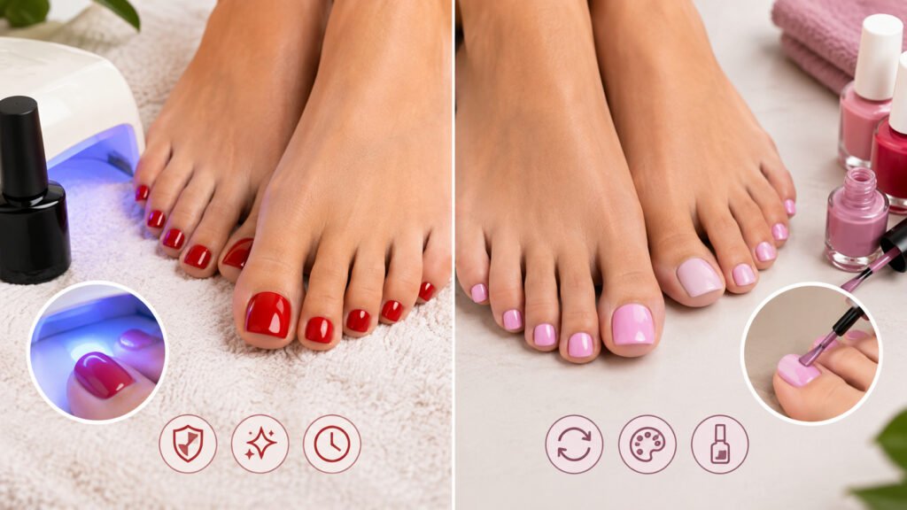 esmaltação dos pés