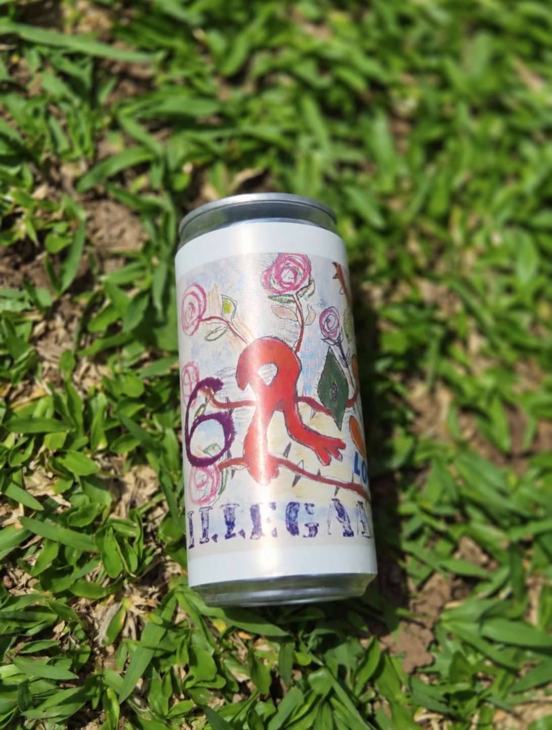 Lata da cerveja 6 Roses em destaque