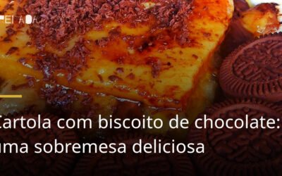 Cartola com biscoito de chocolate: uma sobremesa deliciosa